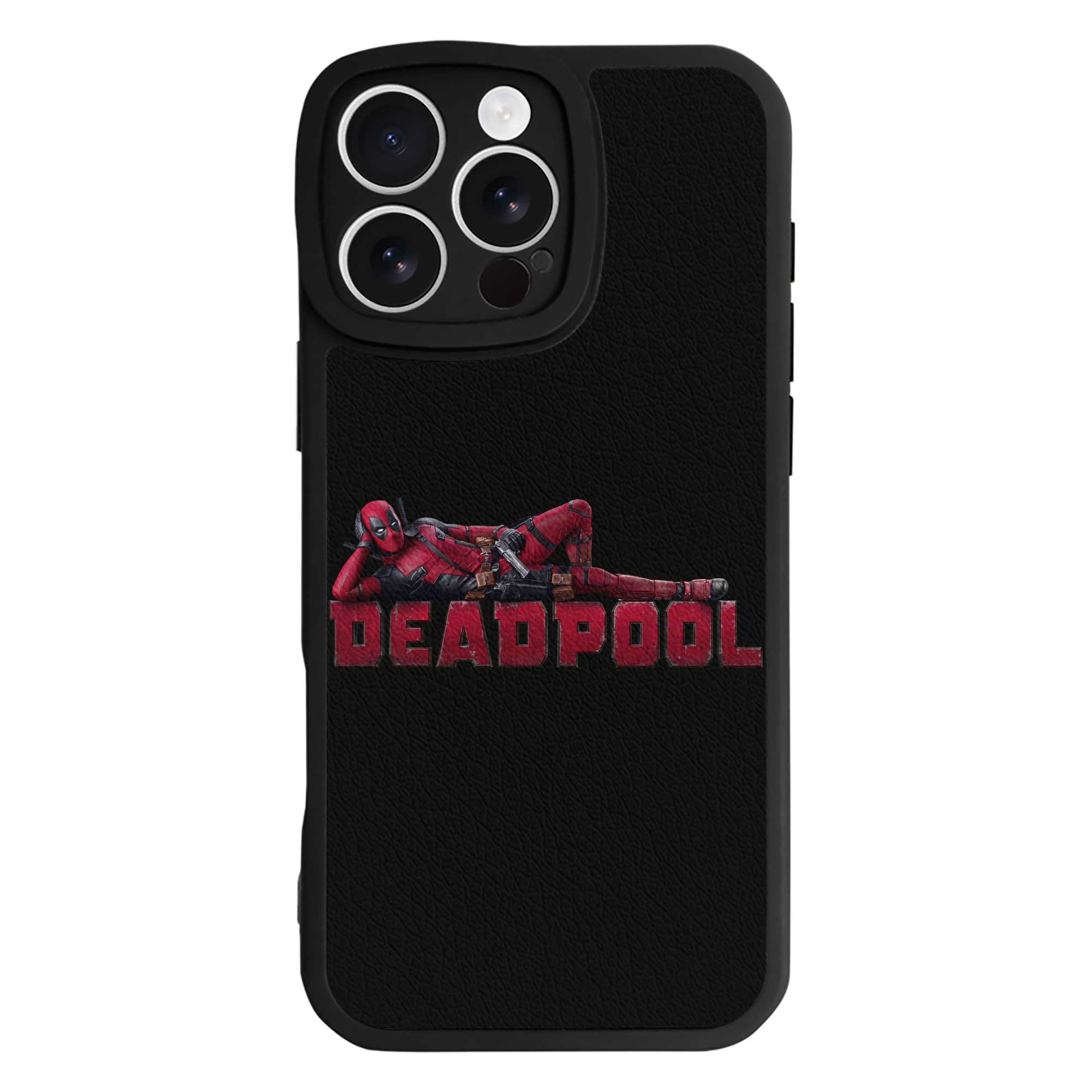 （画像用） Deadpool デッドプール 【iPhone 16シリーズ対応】シリコンスマホケース（レザー調） 材質：シリコン